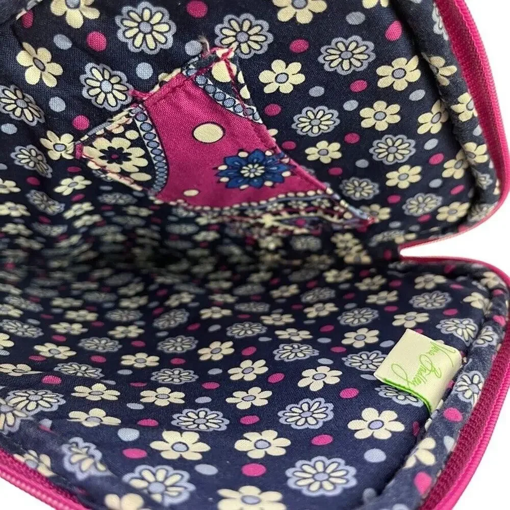 Vera Bradley Boysenberry Tablet Sleeve Padded Paisley Zip Around Bag Quilted